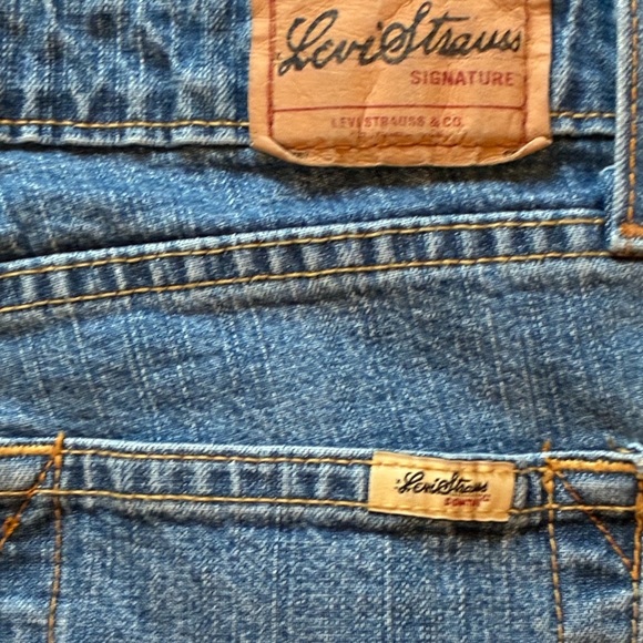 Y2K Levi Strauss Signature Jeans 10M Mid Rise Straight Leg Blue Stretch Denim - Picture 10 of 11